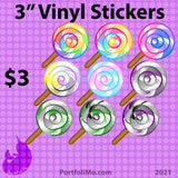 Lollipop Pride 3” Stickers