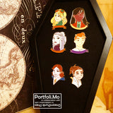 1.5" AnaStacia and Amal Enamel Pins