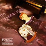 1.5" Cinead and Riley Enamel Pins