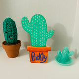 Prickly Cactus Wooden, Easel-Type Standee